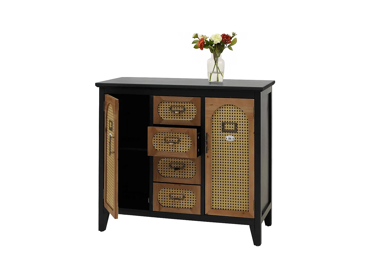 Apothekerkommode MCW-O63, Korpus schwarz