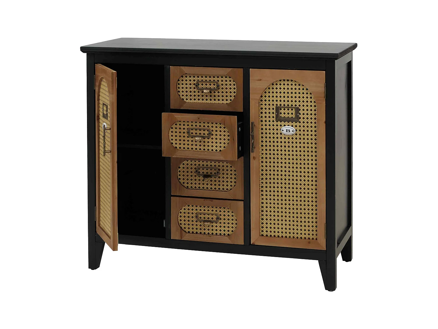 Apothekerkommode MCW-O63, Korpus schwarz