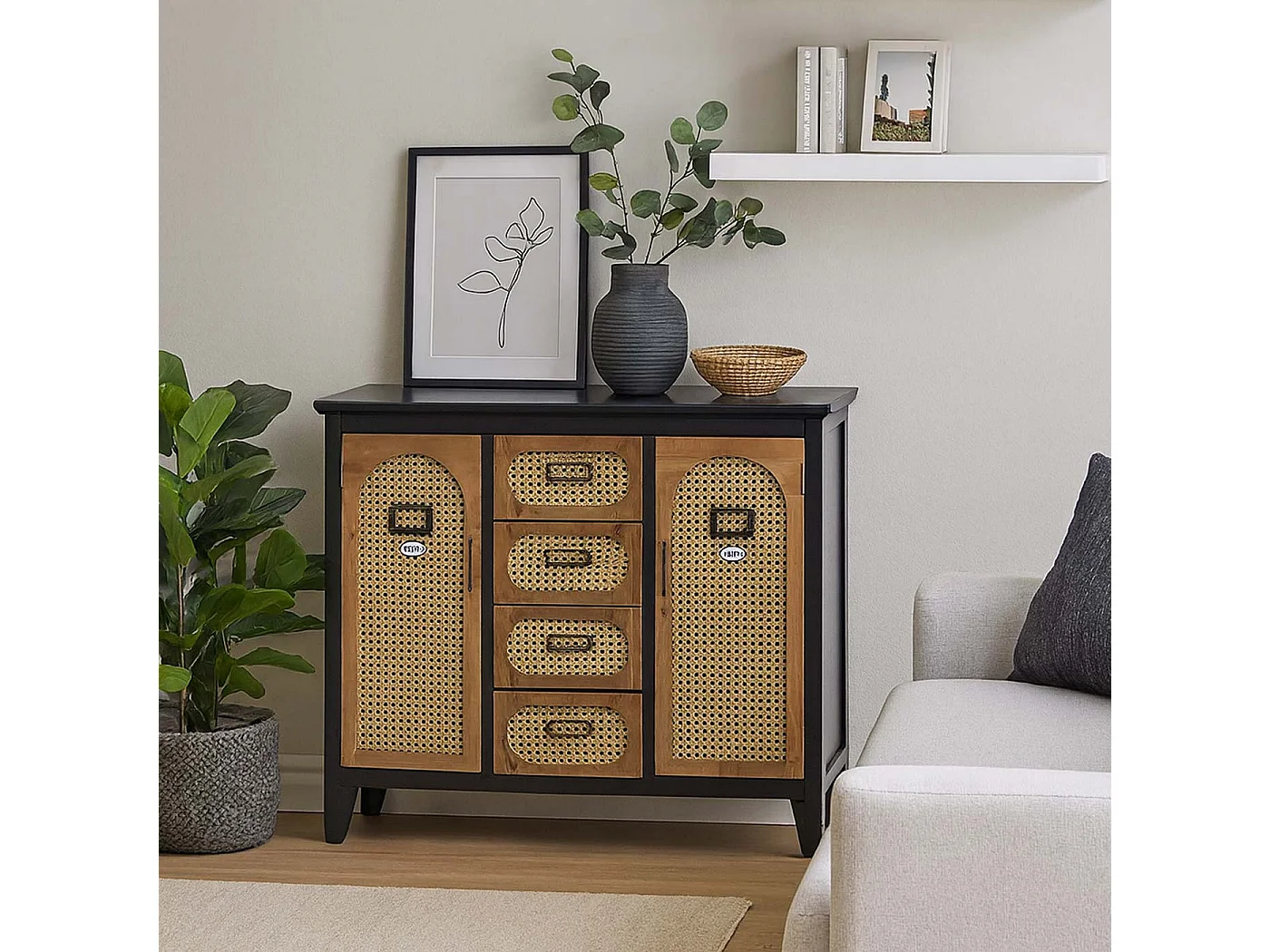 Apothekerkommode MCW-O63, Korpus schwarz