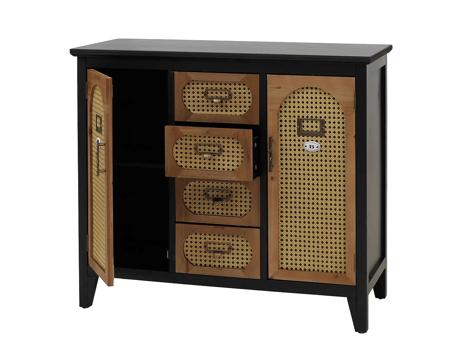 Cómoda de farmácia MCW-O63,  Corpo preto