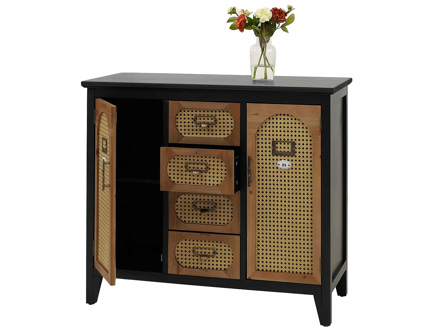 Cómoda de farmácia MCW-O63,  Corpo preto