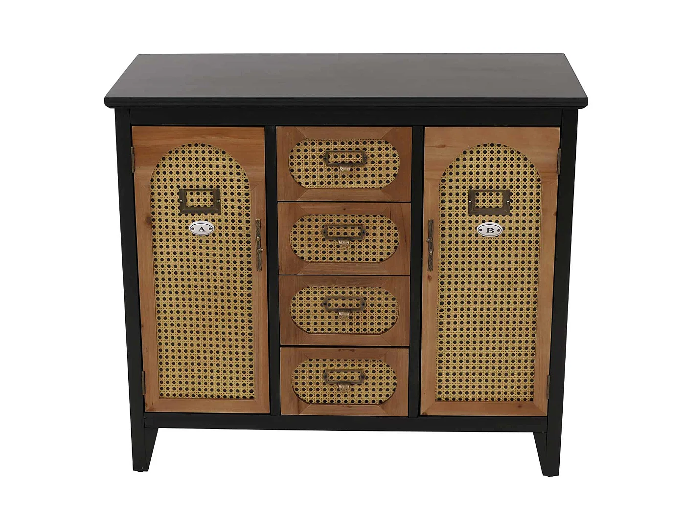 Cómoda de farmácia MCW-O63,  Corpo preto