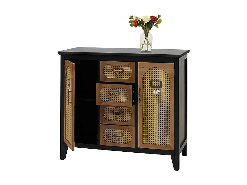 Commode de pharmacien MCW-O63,  Corps noir