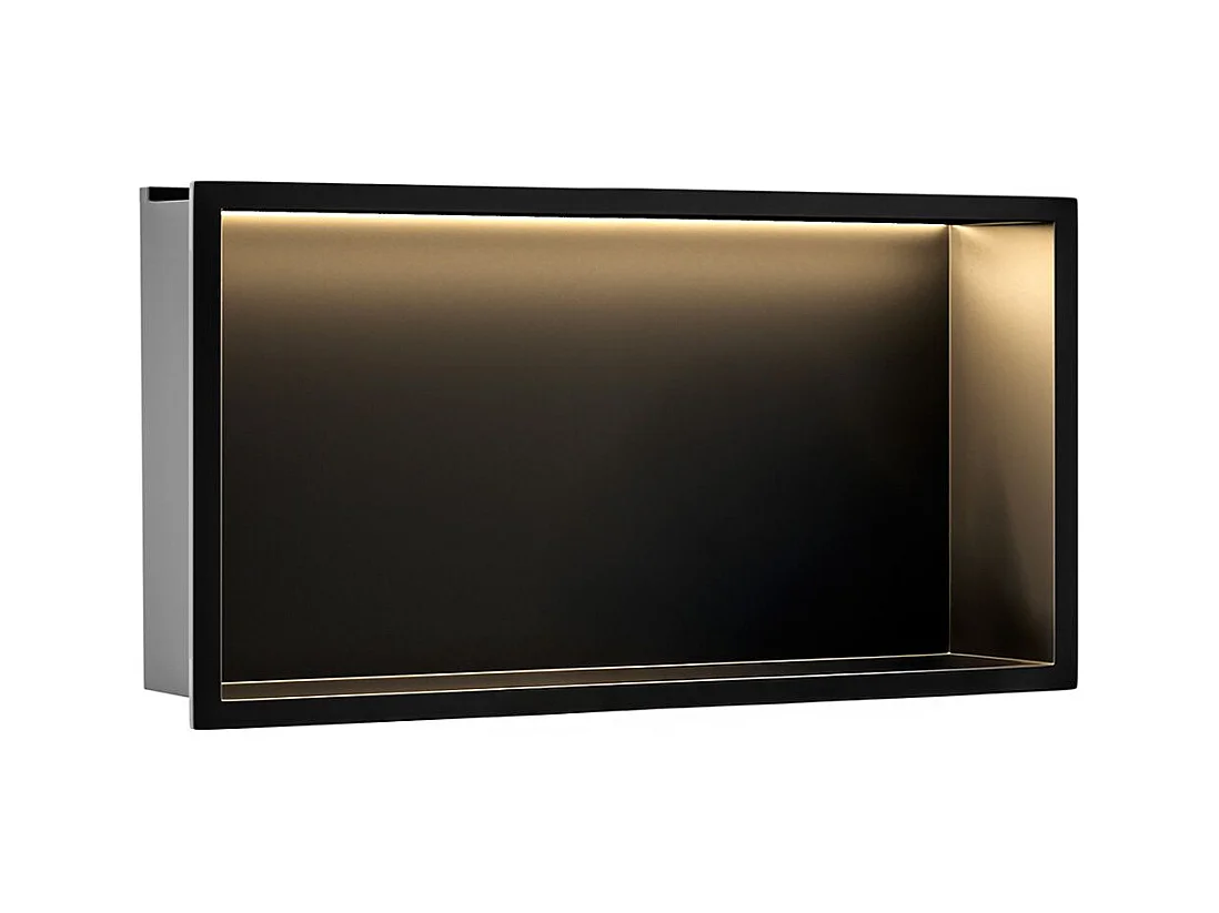 Prateleira De Banheiro Rea 30X60 Led Black