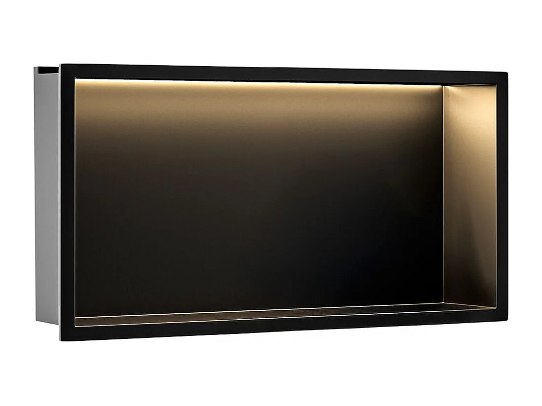 Prateleira De Banheiro Rea 30X60 Led Black
