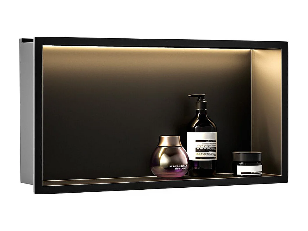 Prateleira De Banheiro Rea 30X60 Led Black