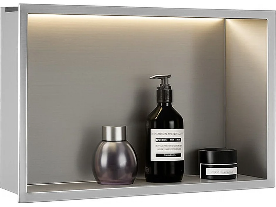 Nischenregal Rea 30X45 Led Brush Steel