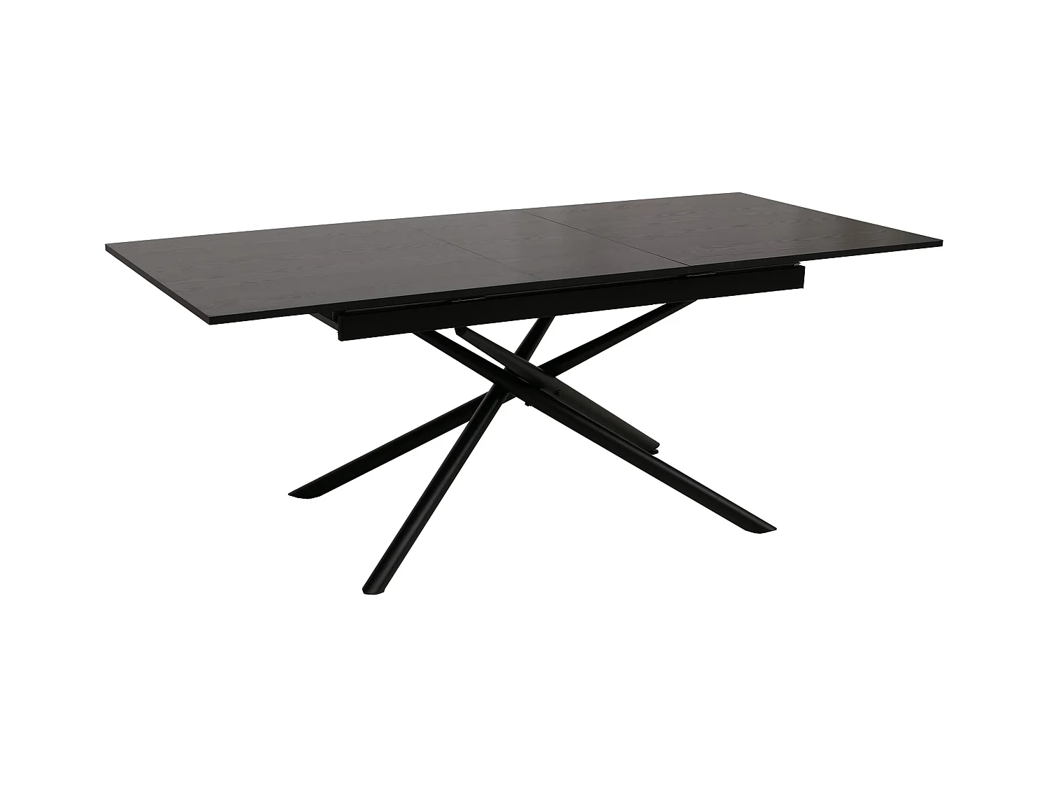 Esszimmertisch MCW-O57, Stein-Optik schwarz