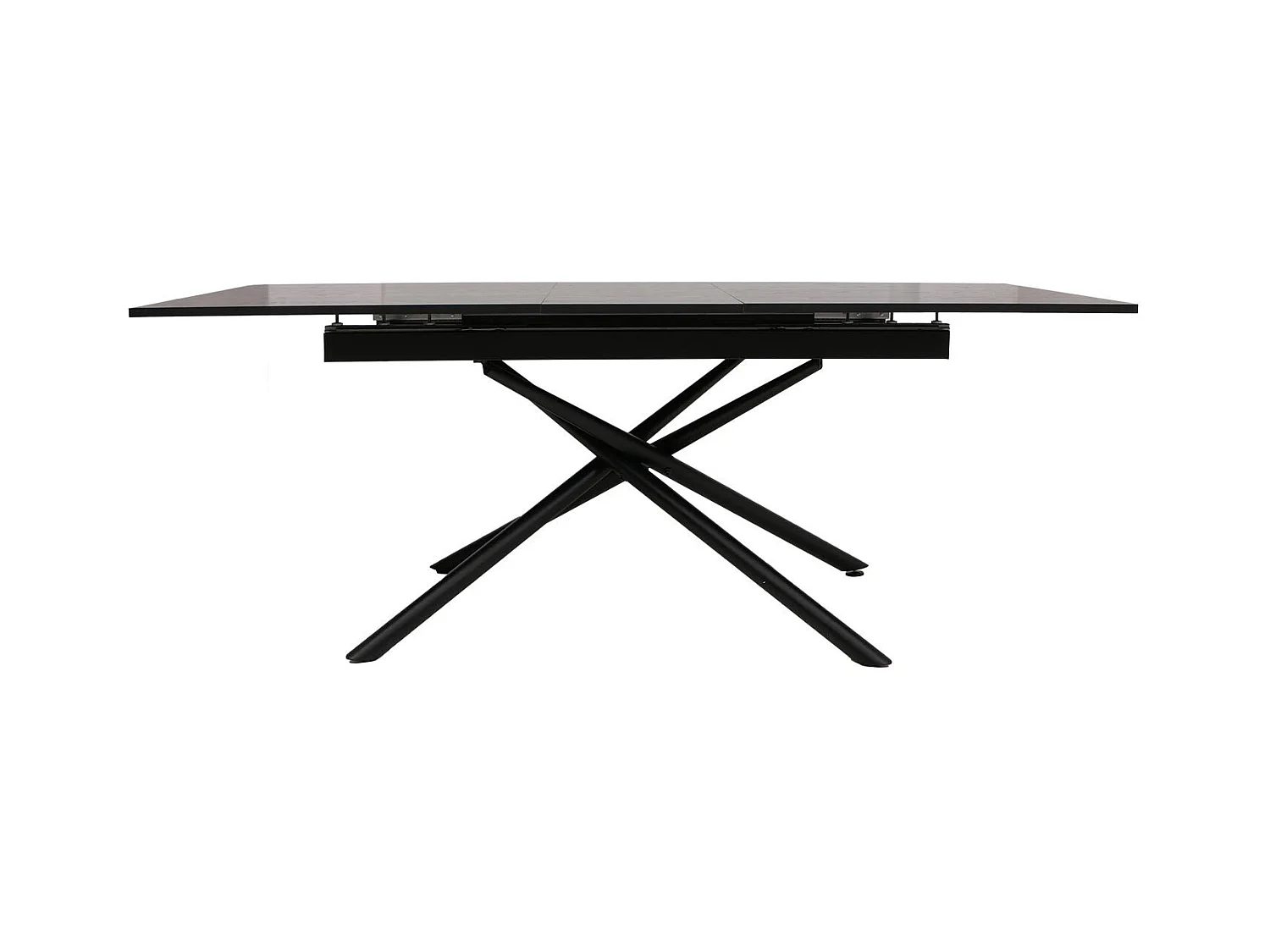 Esszimmertisch MCW-O57, Stein-Optik schwarz