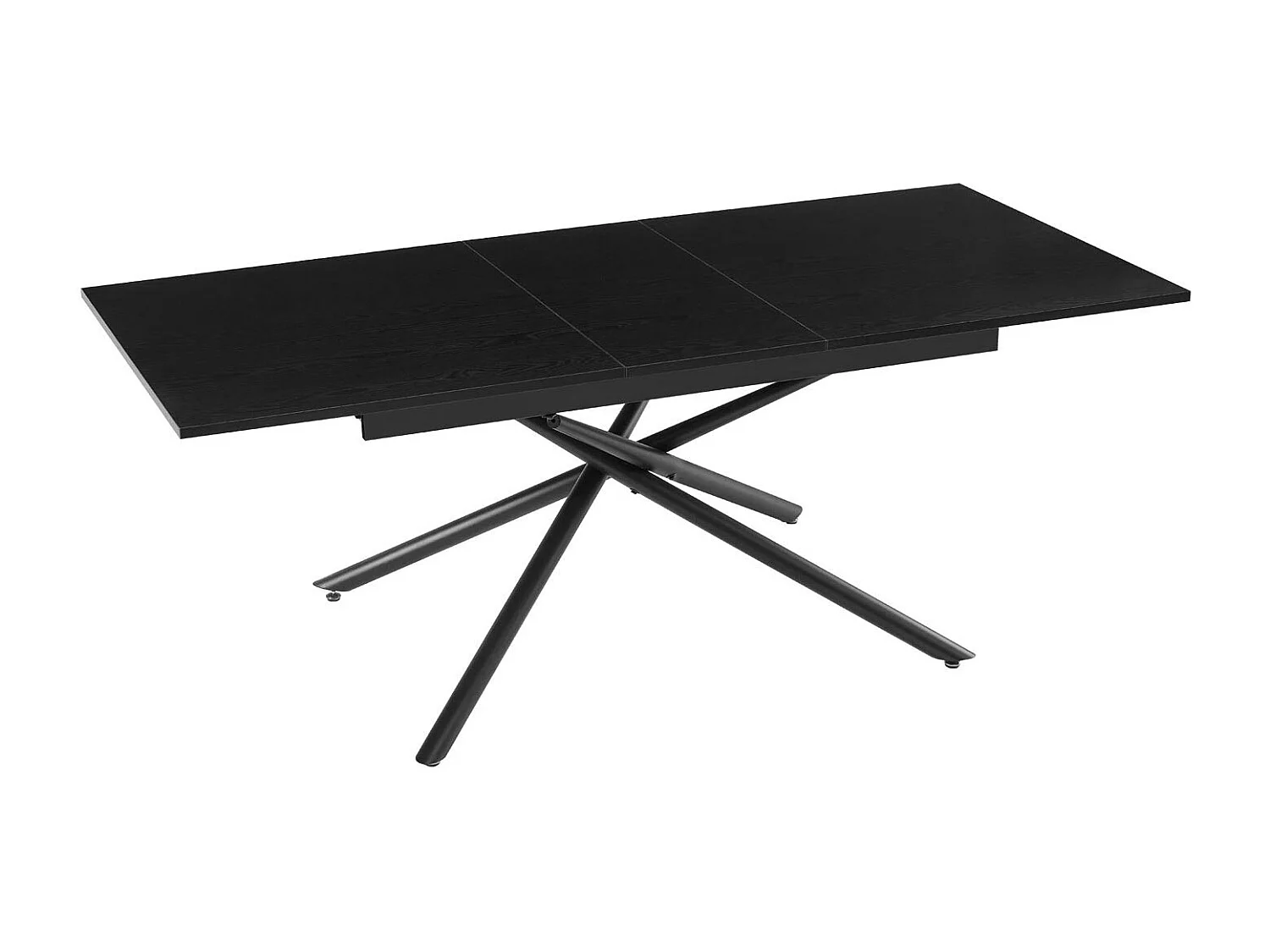 Esszimmertisch MCW-O57, Stein-Optik schwarz