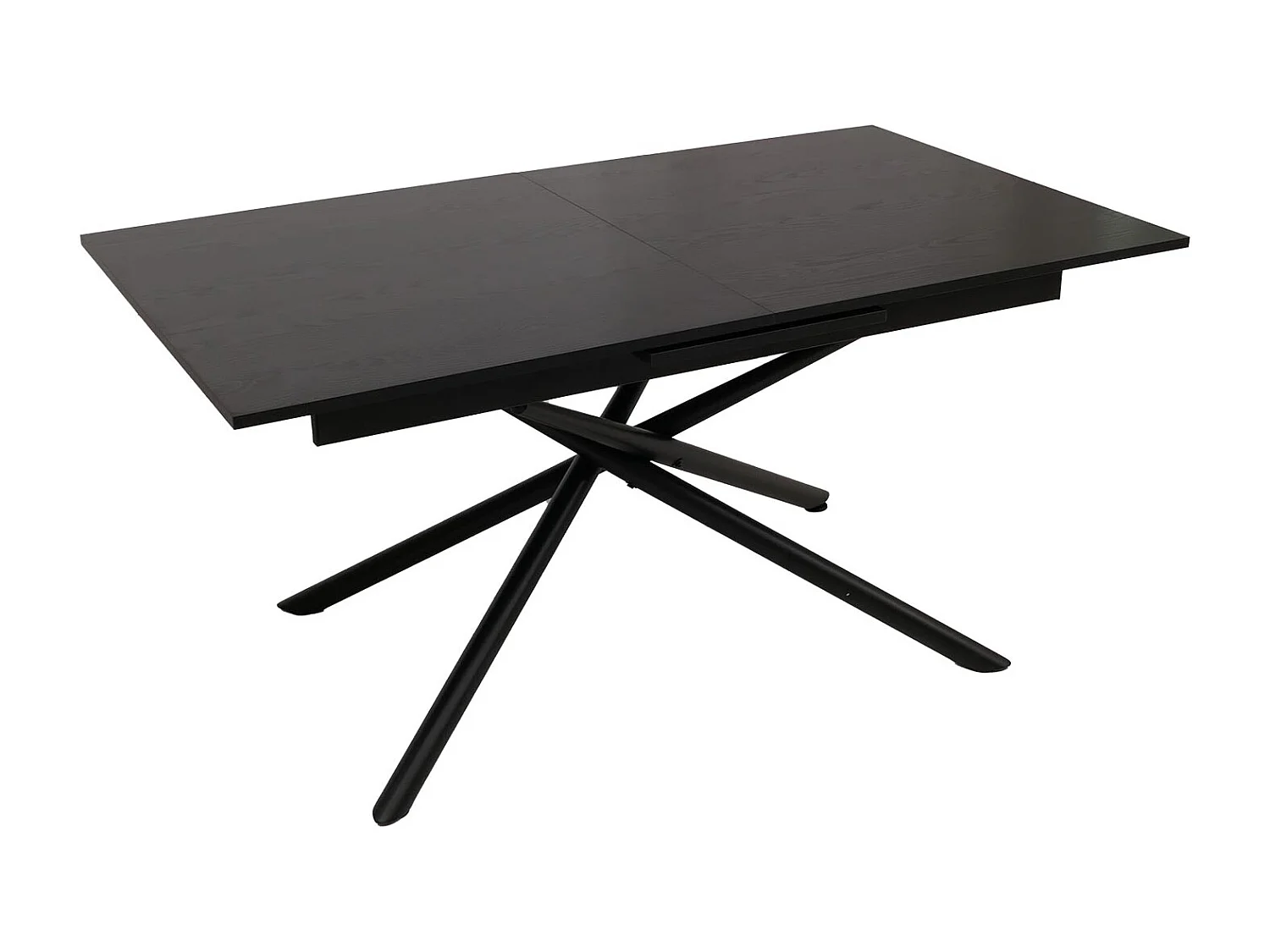 Esszimmertisch MCW-O57, Stein-Optik schwarz