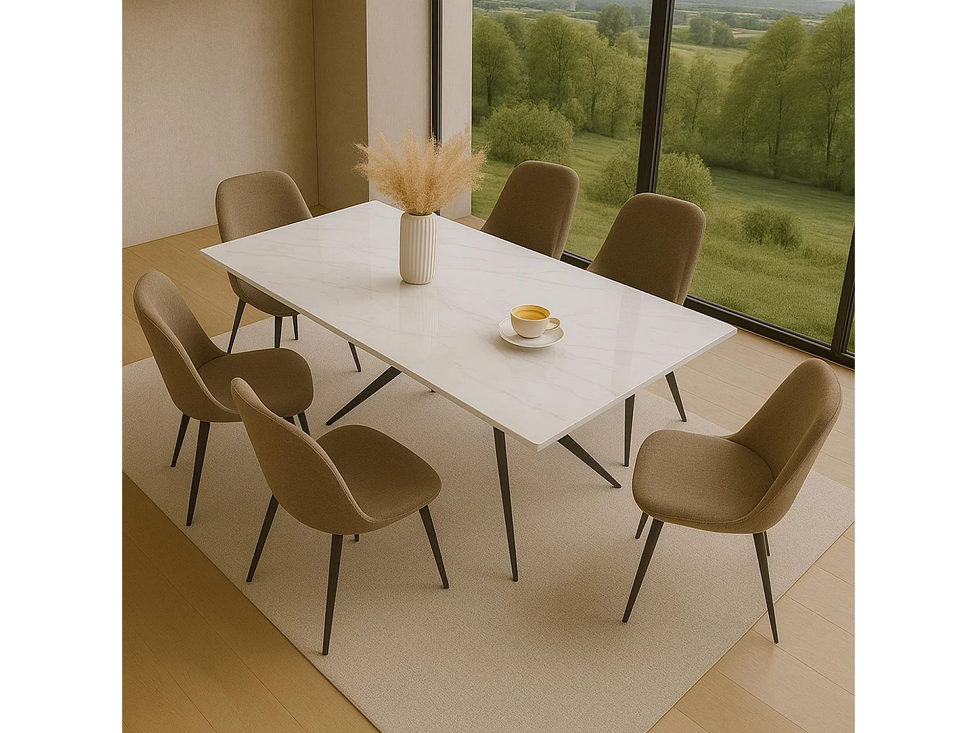 Eettafel MCW-O58,  wit