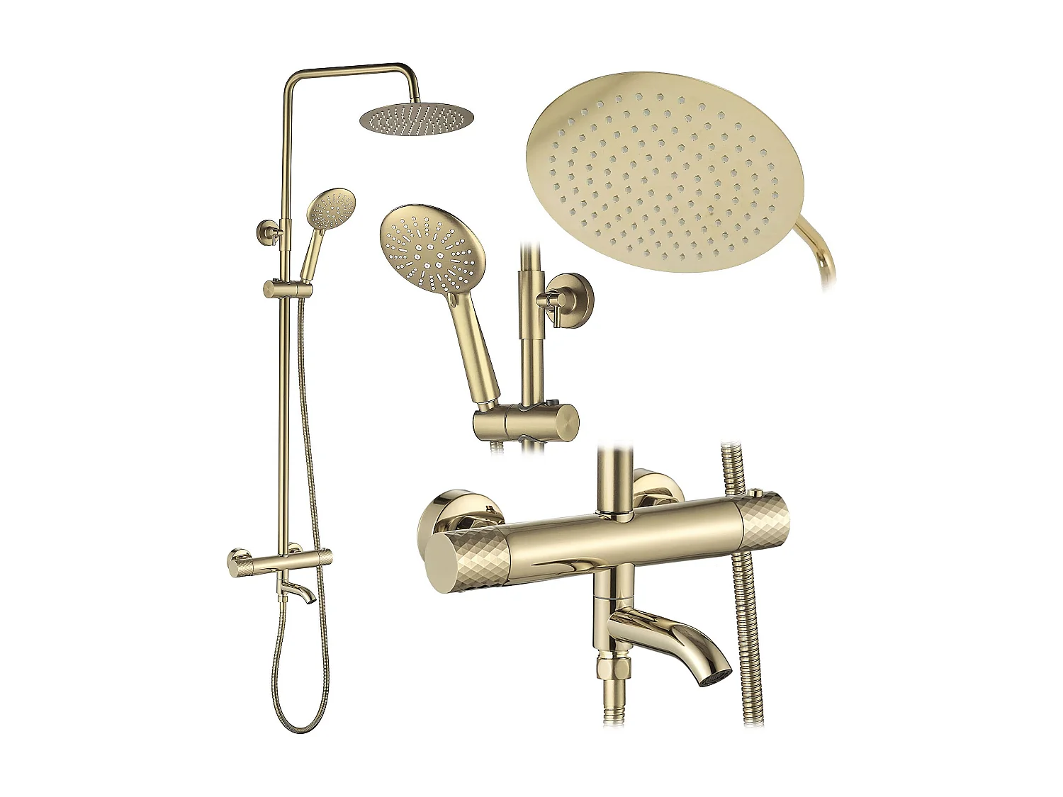 Set Doccia Rea Lungo Diamond Gold