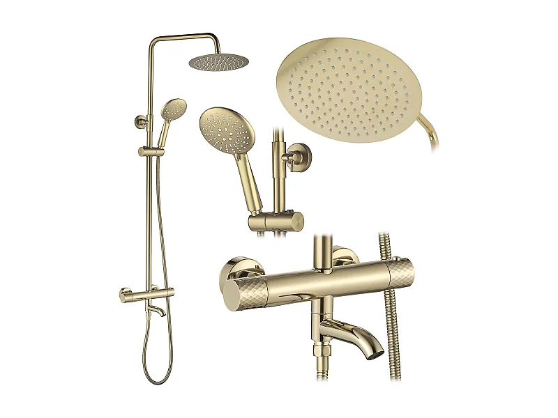Kit De Douche Rea Lungo Diamond Gold