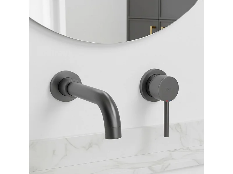 Inbouw Wastafelkraan Rea Lungo Long +Box Titanium