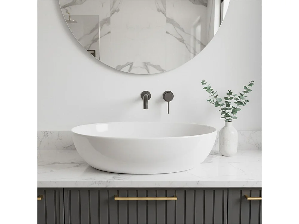 Robinet De Lavabo Encastré Rea Lungo Long +Box Titanium