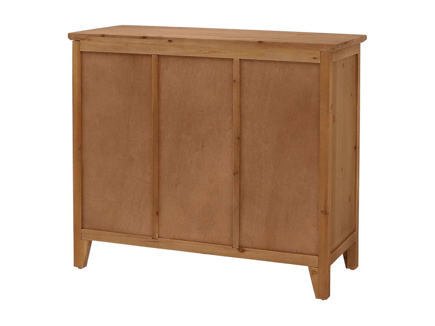 Comò da farmacia MCW-O63, credenza armadio scomparti cassetti, effetto rattan vintage, 80x91x40cm ~ telaio naturale