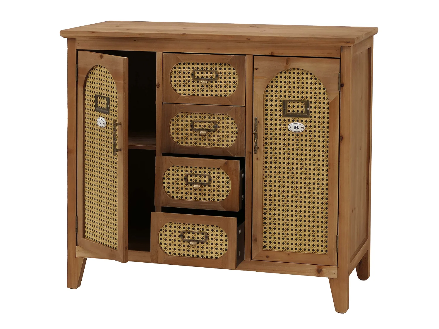 Commode de pharmacien MCW-O63,  Corps naturel