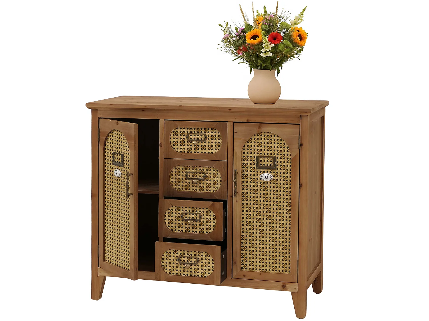 Commode de pharmacien MCW-O63,  Corps naturel