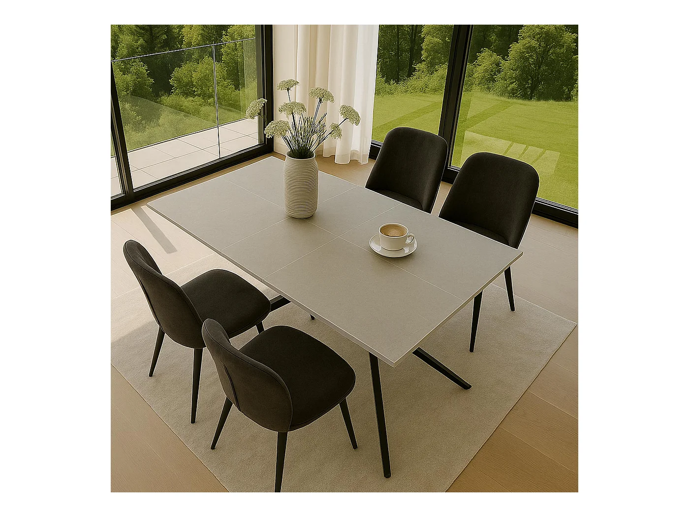 Esszimmertisch MCW-O58, Grau