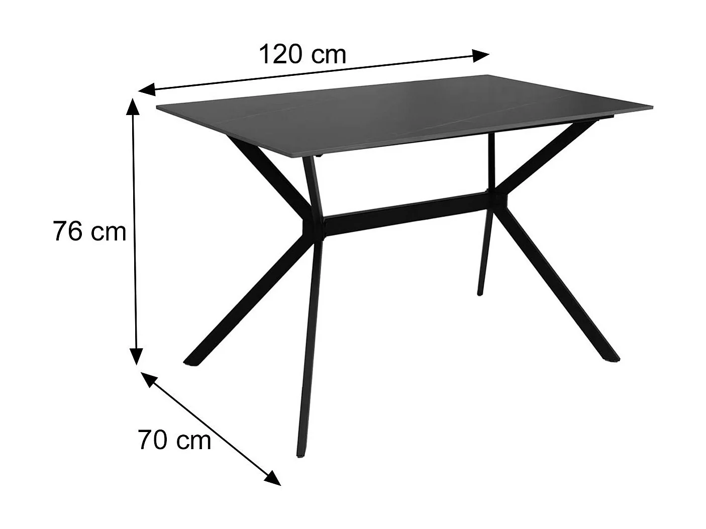 Esszimmertisch MCW-O58, Grau