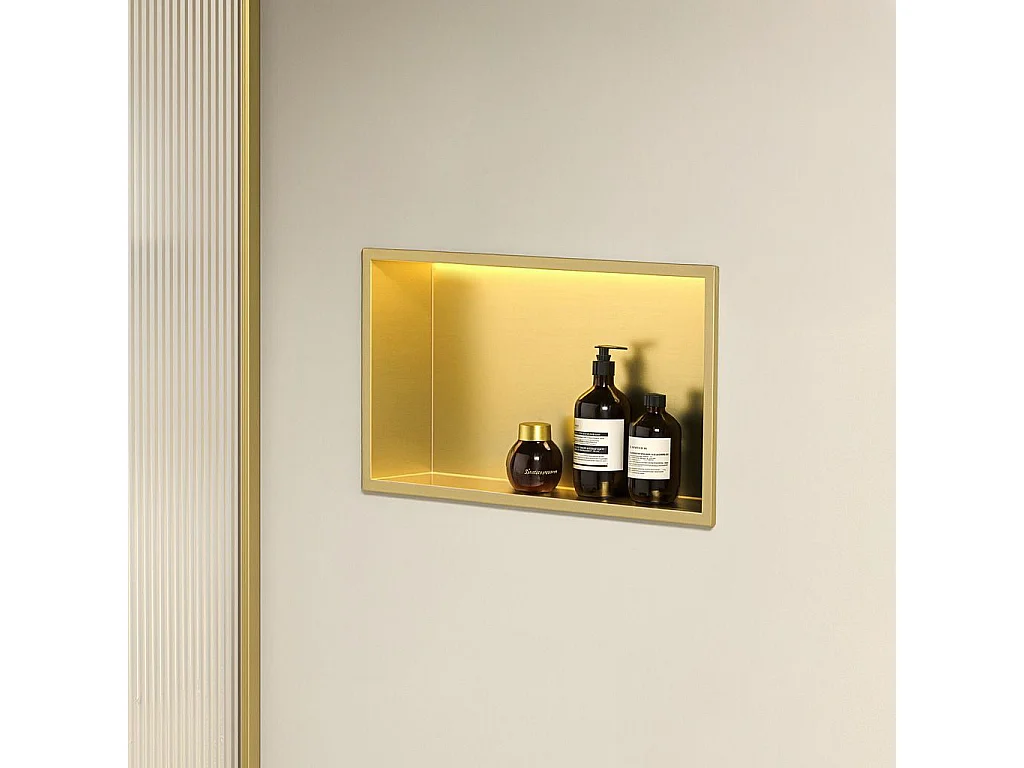 Nischenregal Rea 30X45 Led Brush Gold