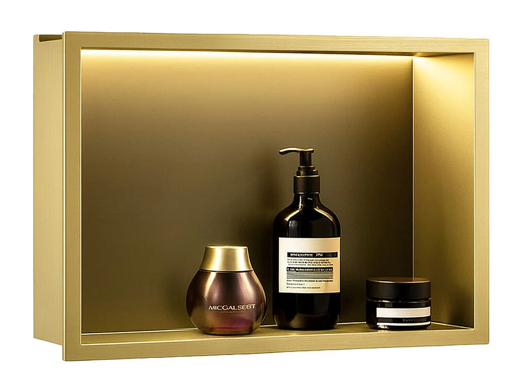 Nischenregal Rea 30X45 Led Brush Gold