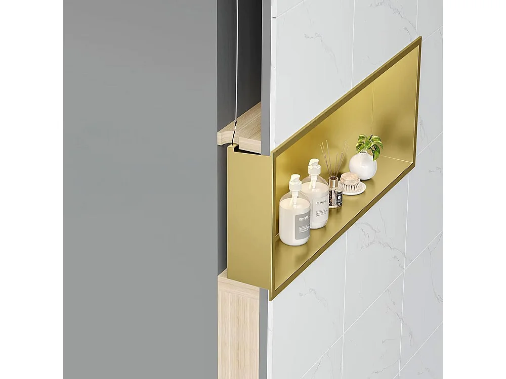 Nischenregal Rea 30X45 Led Brush Gold