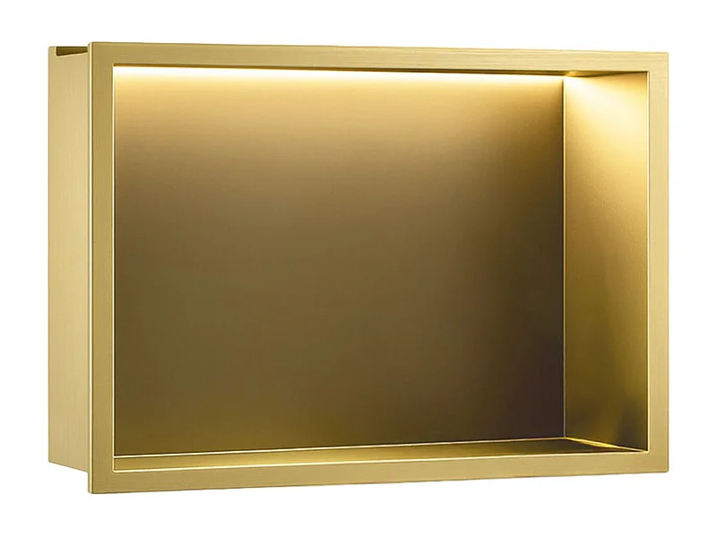 Mensola Bagno Rea 30X45 Led Brush Gold