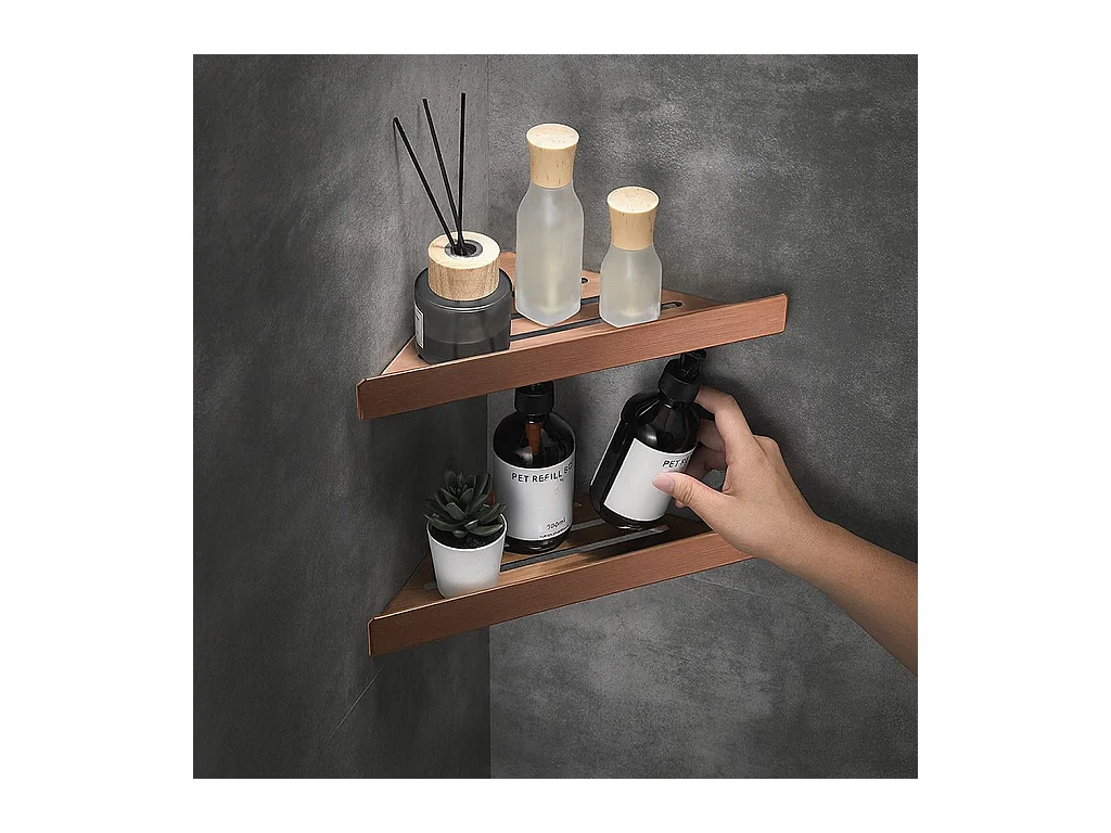 Badezimmer-Duschregal Rea Sf07 Brush Copper