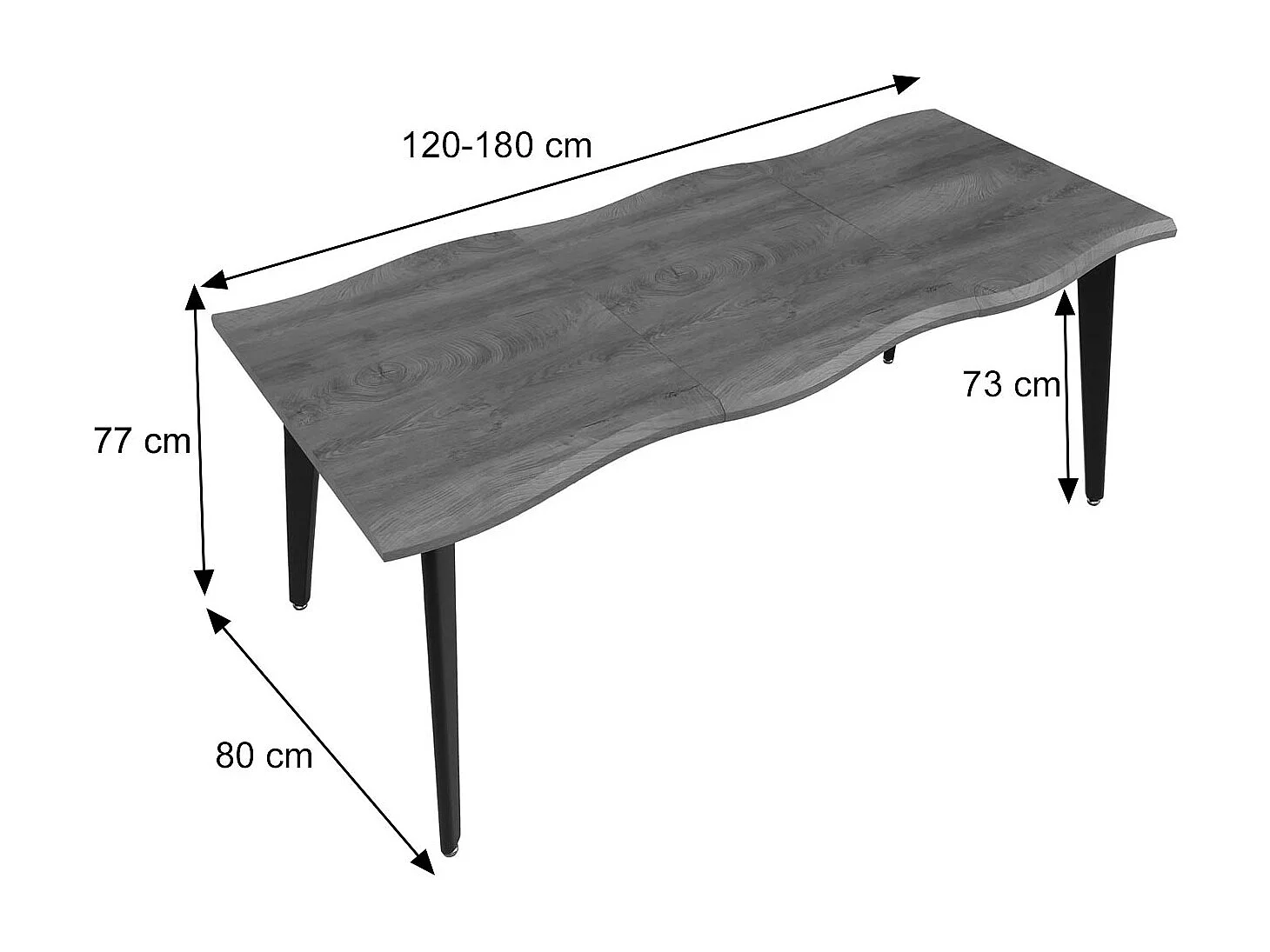 Eettafel MCW-O60,  licht eikenlook