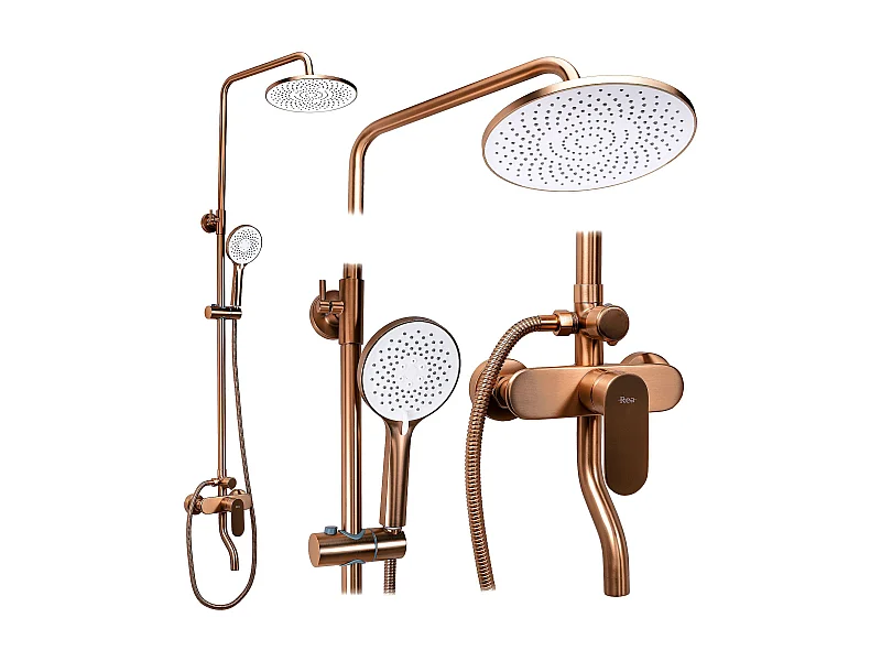 Set Doccia Rea Drop Brush Copper