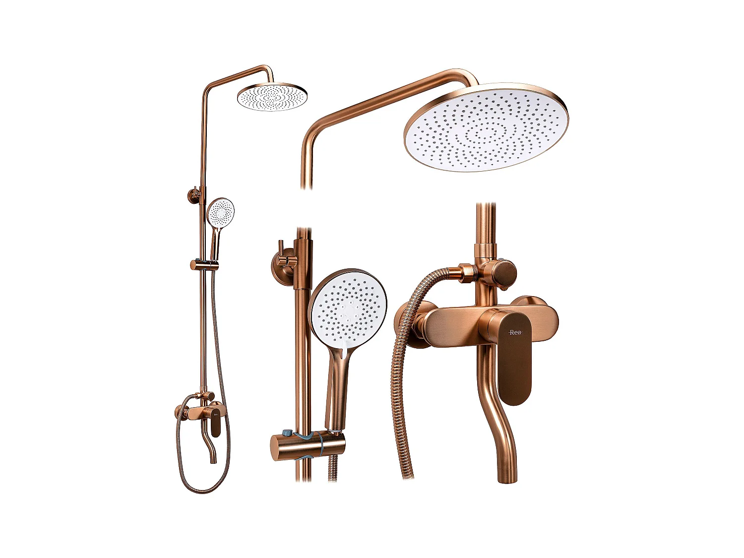 Set Doccia Rea Drop Brush Copper