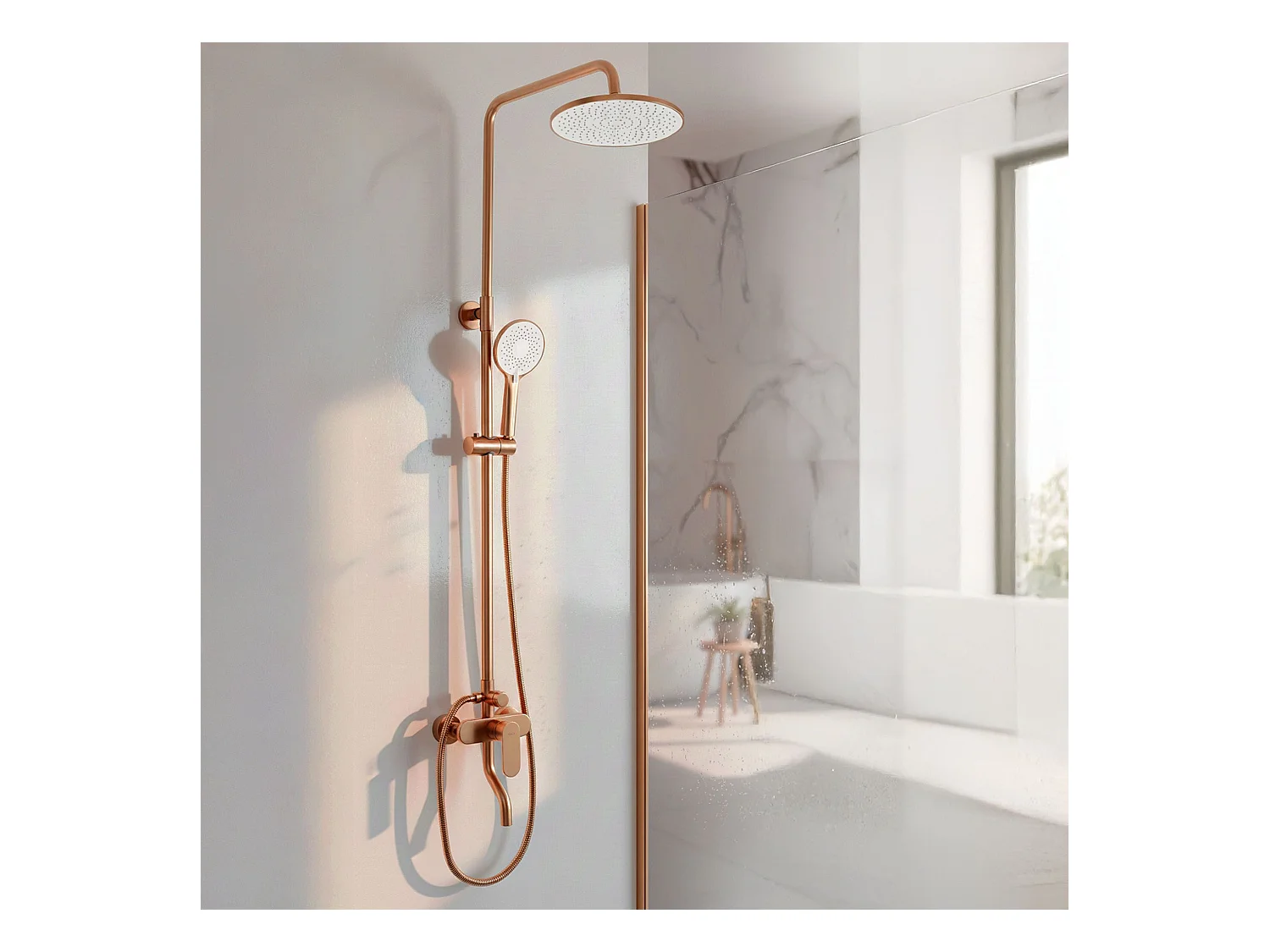 Set Doccia Rea Drop Brush Copper