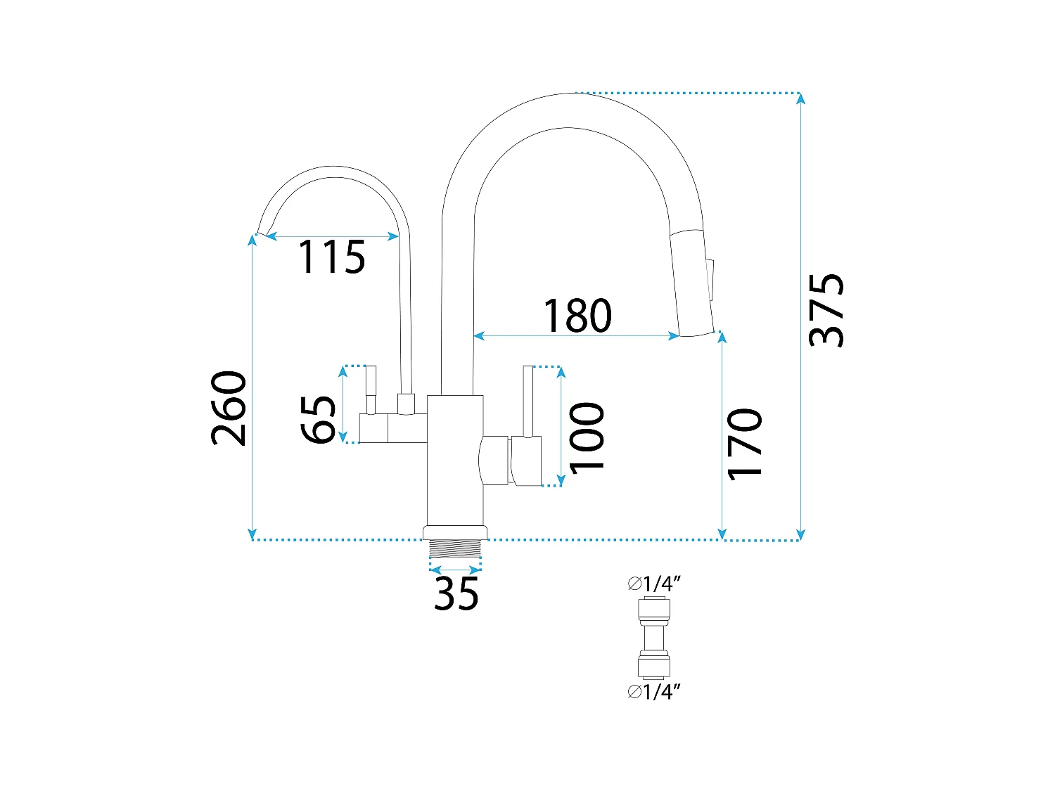 Keukenmengkraan Rea Eco Fresh Gold
