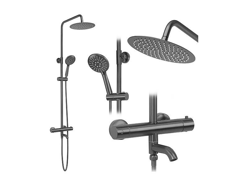 Unterputz Duschset Rea Lungo High Titanium