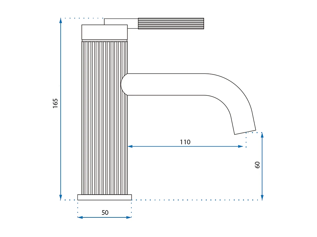 Grifo De Lavabo Rea Argon Low Brush Copper