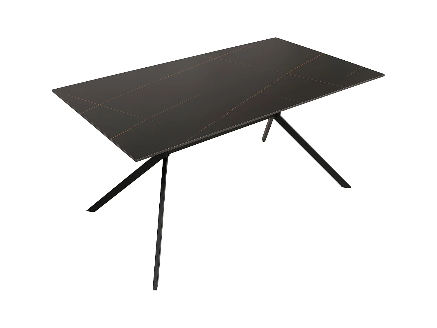 Esszimmertisch MCW-O58, Schwarz-gold