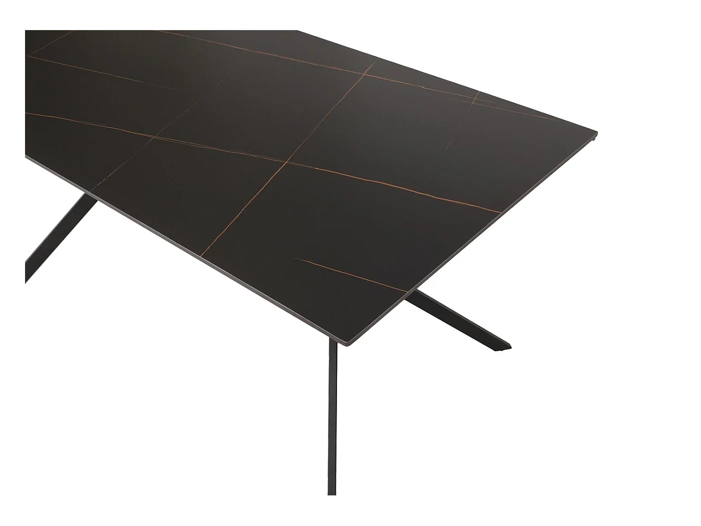 Esszimmertisch MCW-O58, Schwarz-gold