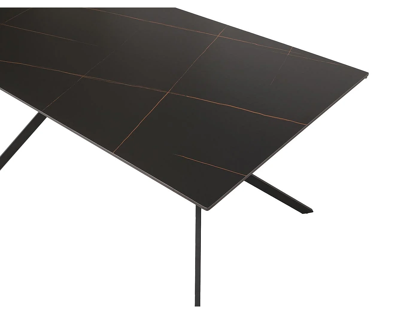 Esszimmertisch MCW-O58, Schwarz-gold