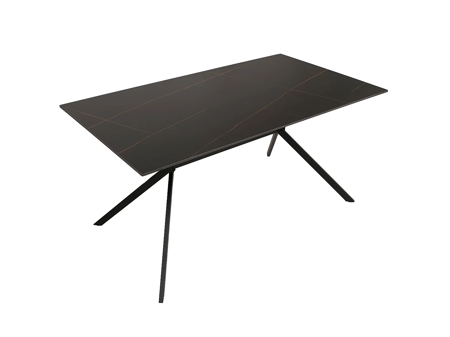 Eettafel MCW-O58,  zwart-goud