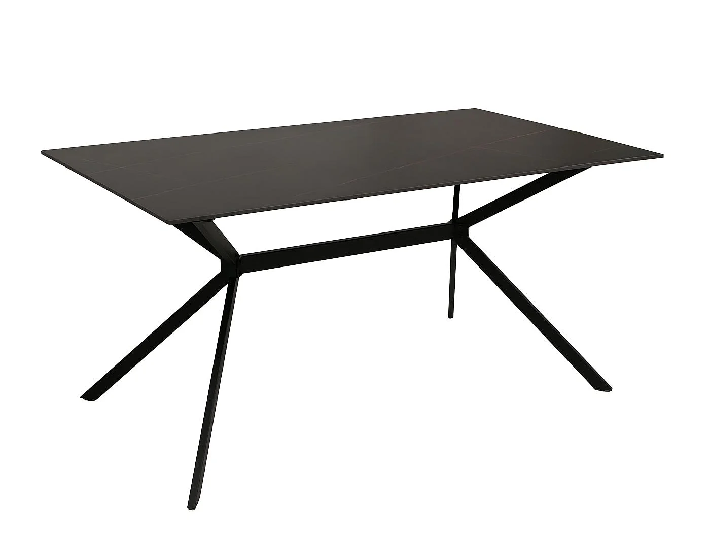 Eettafel MCW-O58,  zwart-goud