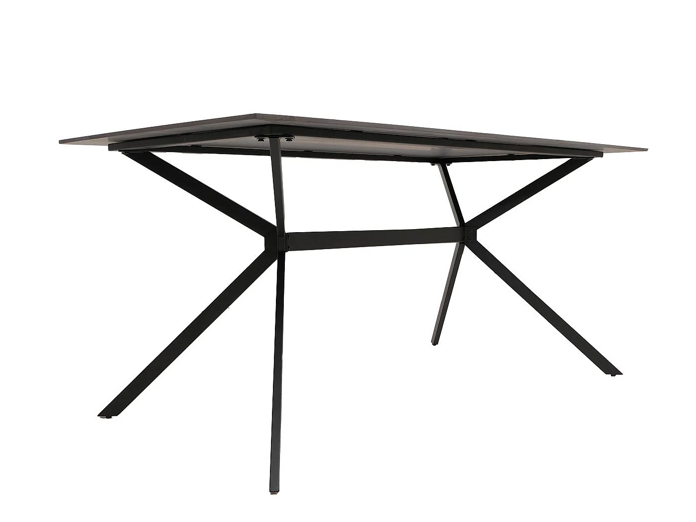 Eettafel MCW-O58,  zwart-goud