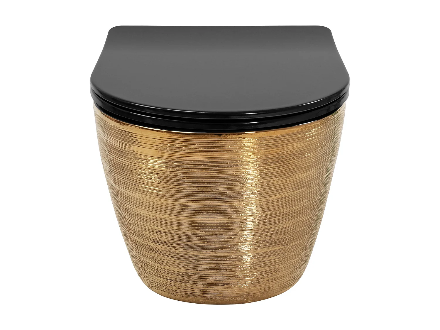 Cuvette Wc Suspendue Rea Carlo Mini Tornado Black/Brushed Gold