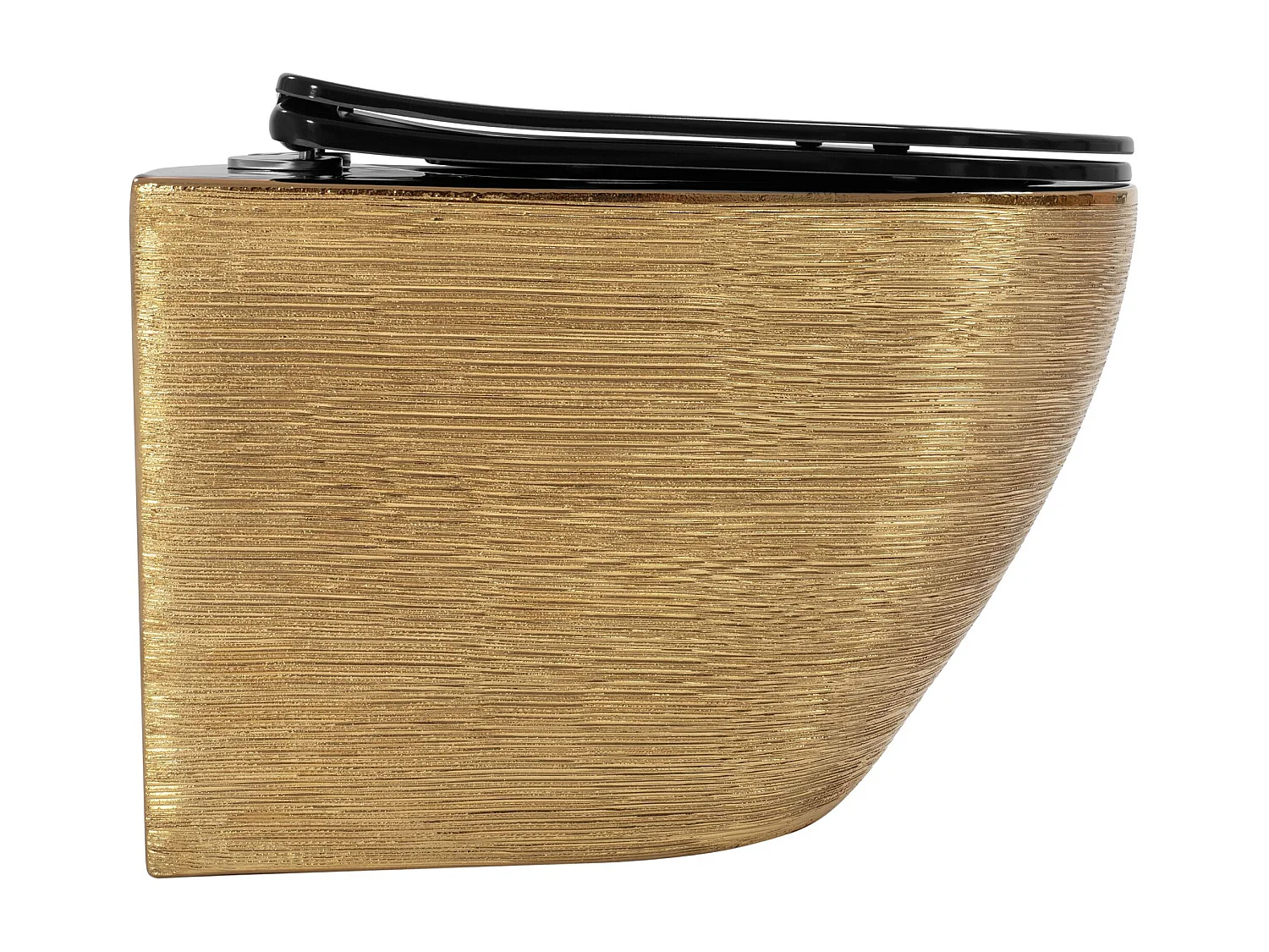 Cuvette Wc Suspendue Rea Carlo Mini Tornado Black/Brushed Gold