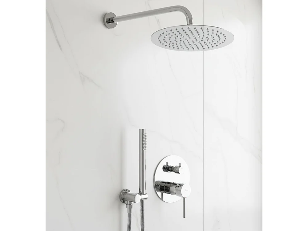 Set Doccia Da Incasso Rea Lungo +Box Chrome