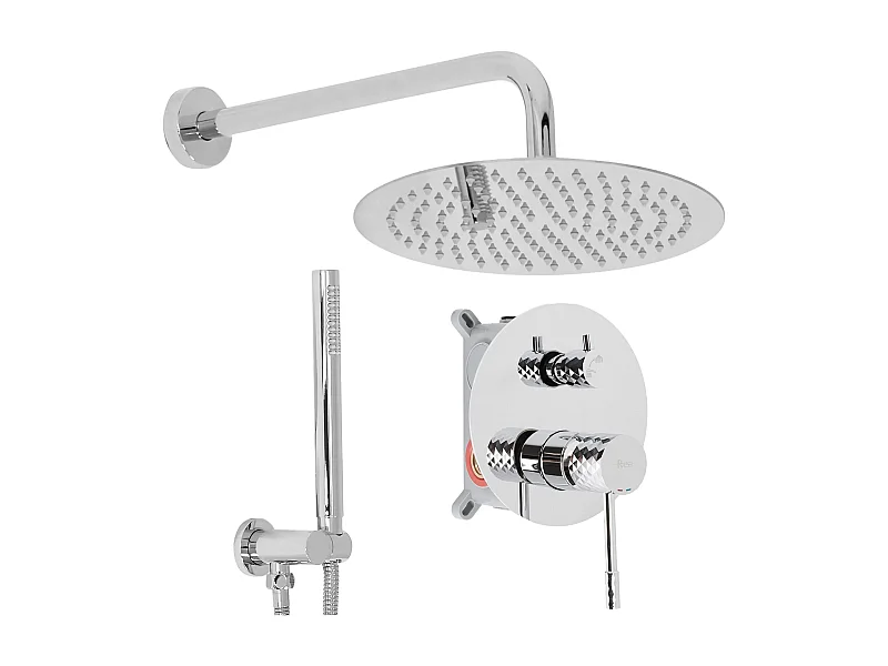 Kit De Douche Encastré Rea Lungo +Box Chrome