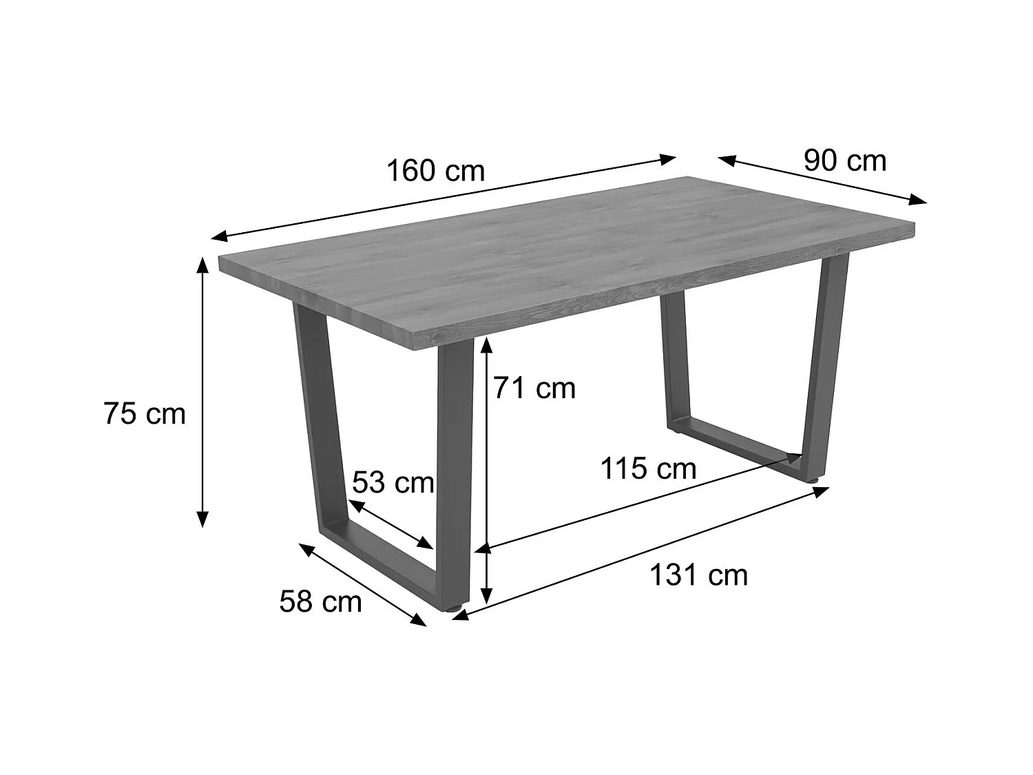 Esszimmertisch MCW-O61, Helle Eiche-Optik