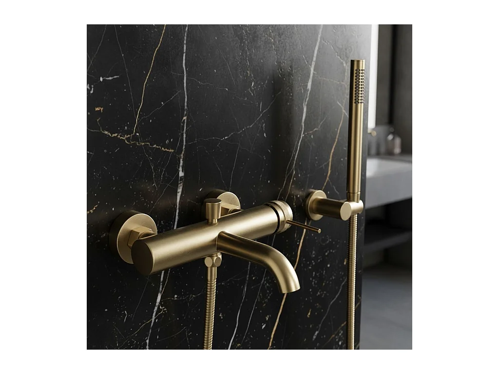 Robinet De Baignoire Rea Lungo Grip Brush Gold