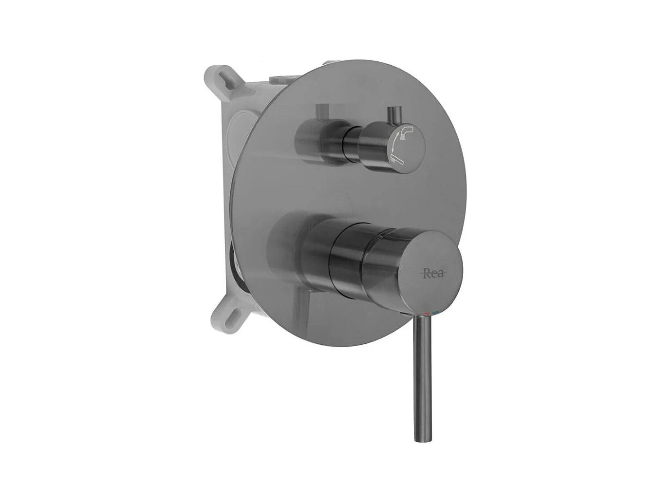 Torneira De Banheira De Chão Rea Lungo +Box Titanium